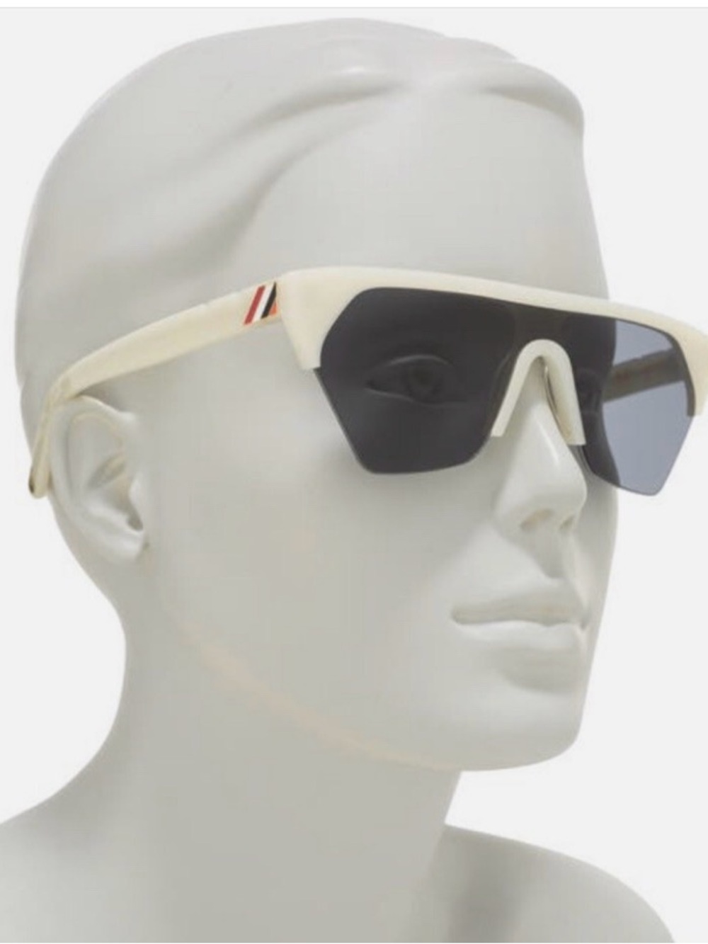 🆕 Pared Ivory Shield Sunglasses with Dark Lenses.